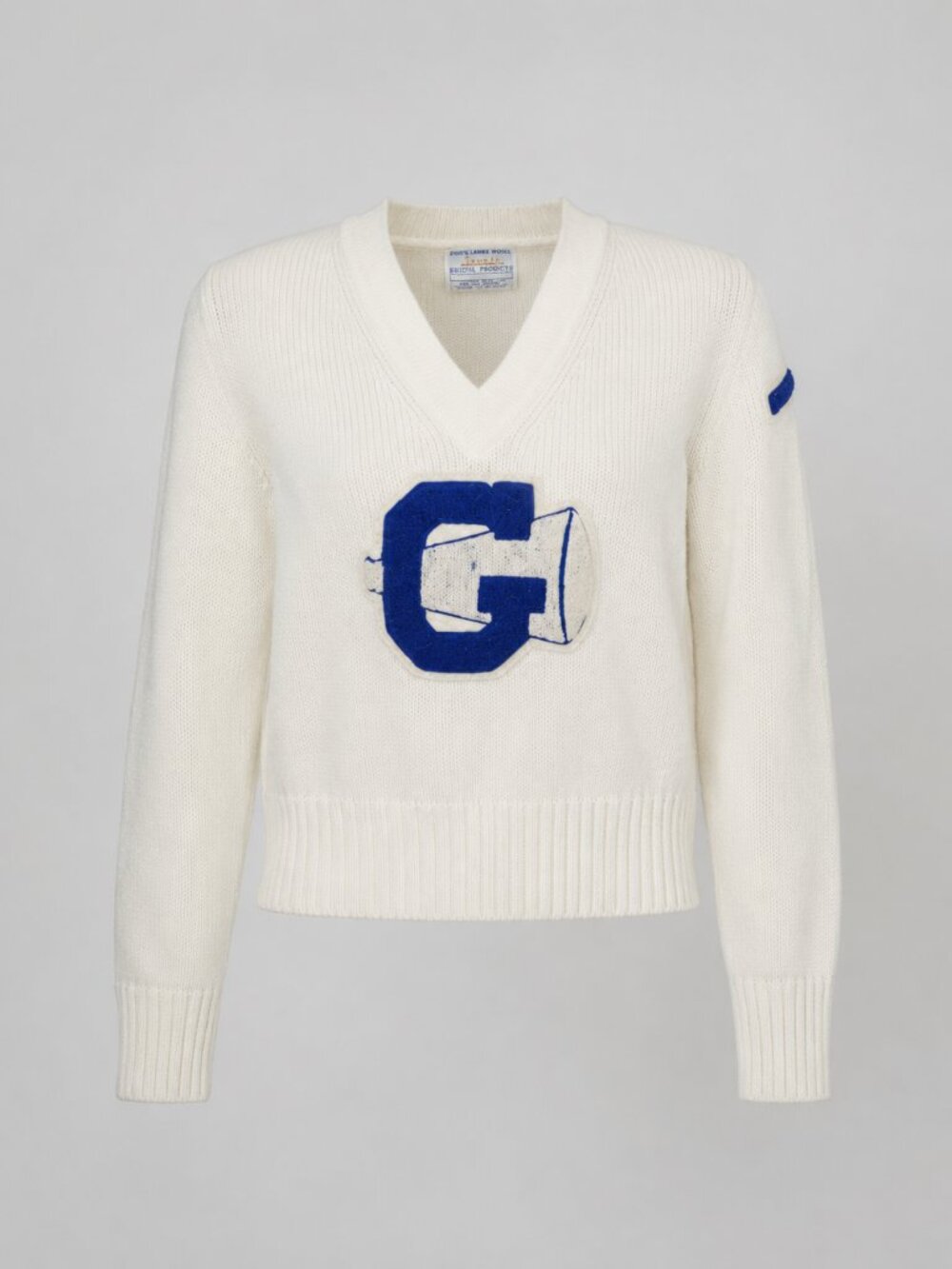 Vintage 70s Varsity Cheerleader Letter G Sweater‎